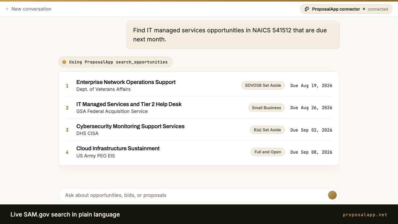 Proposal App screenshot